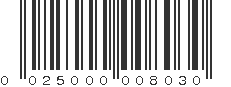 UPC 025000008030